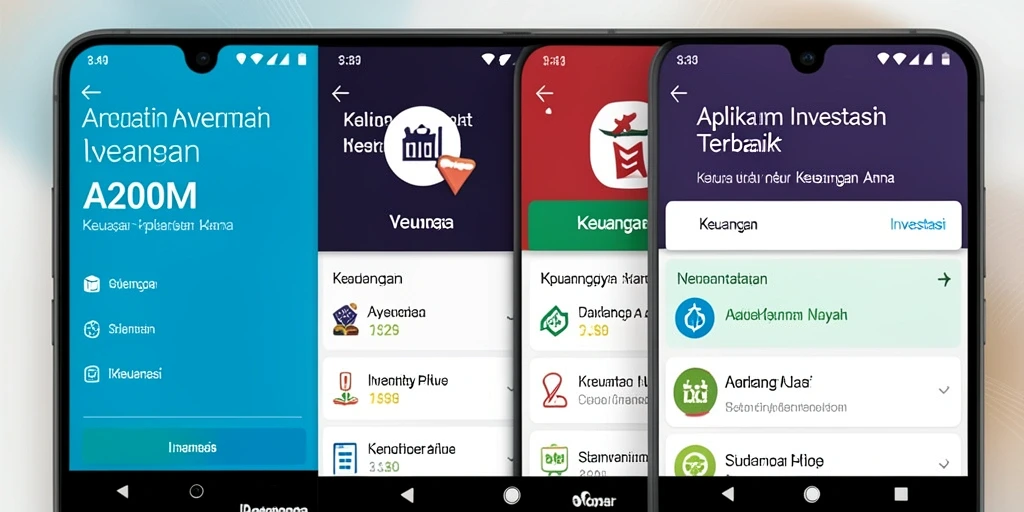 Antarmuka A200M yang user-friendly untuk investasi keuangan.