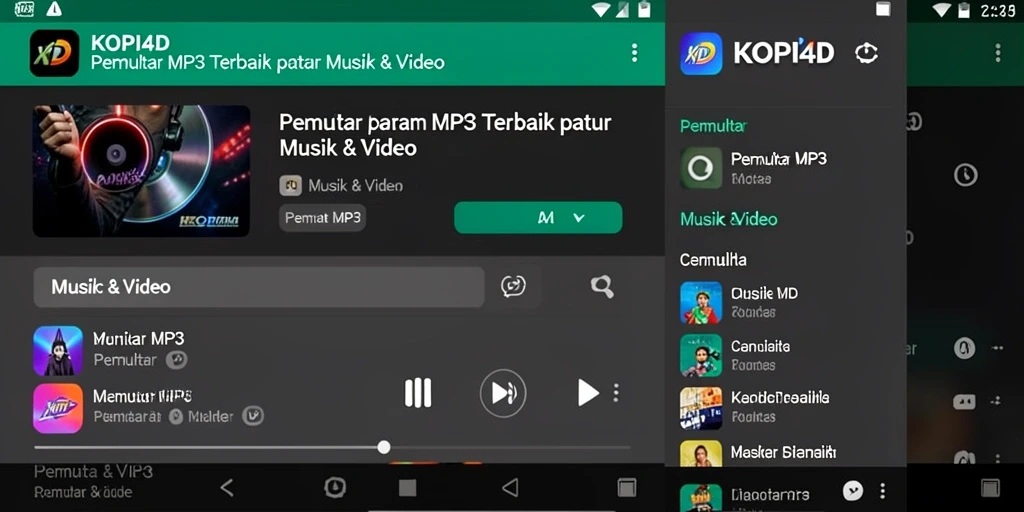 Tampilan antarmuka KOPI4D yang sederhana dan fungsional.