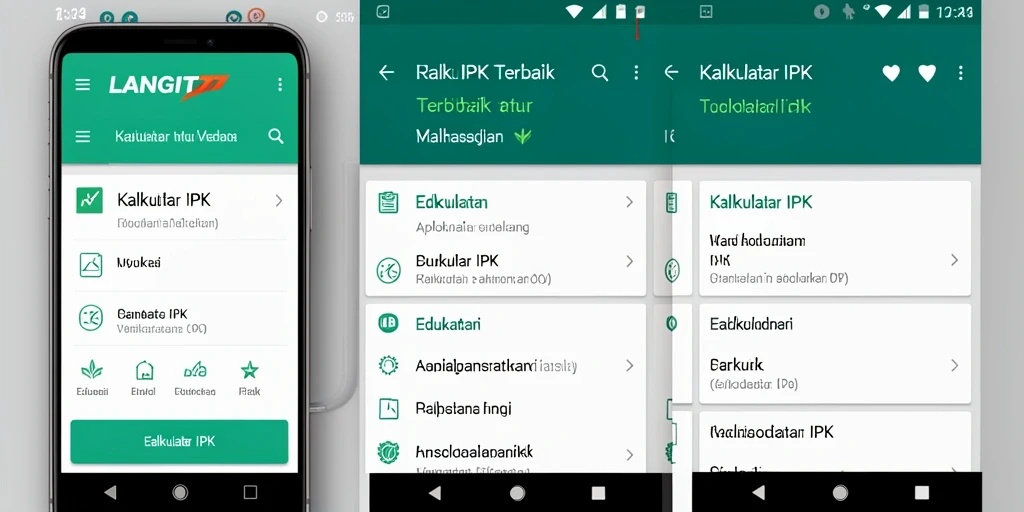 Antarmuka aplikasi LANGIT77 yang mencerminkan fungsi Kalkulator IPK.