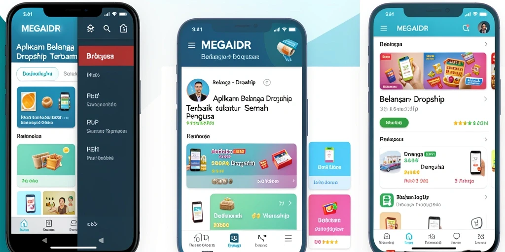 Antarmuka MEGAIDR yang menarik untuk pengalaman Dropship yang menyenangkan.