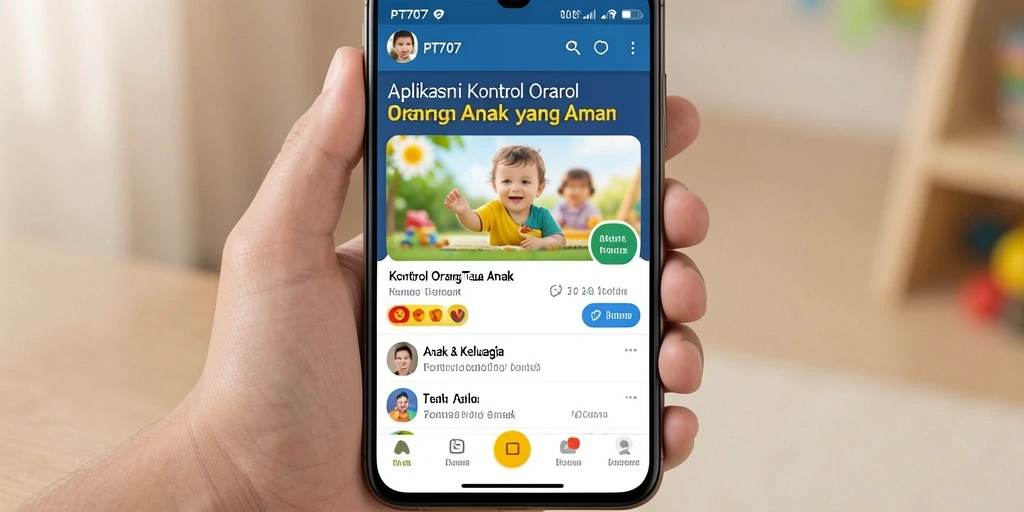 Antarmuka PT707 yang mudah digunakan untuk Kontrol Orang Tua Anak.