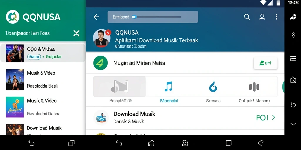 Antarmuka intuitif QQNUSA untuk Download Musik yang nyaman.