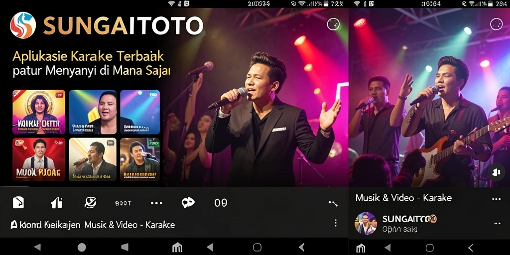 Antarmuka SUNGAITOTO untuk pengalaman karaoke yang menyenangkan.