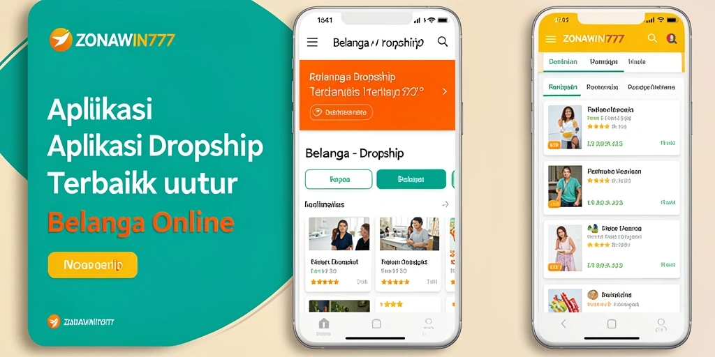 Antarmuka ZONAWIN777 pada aplikasi Dropship yang user-friendly.